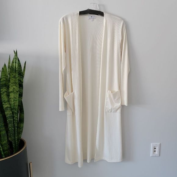 Socialite Ribbed Open Front Cardigan, Size S - Picture 1 of 10